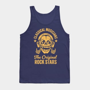 Classical Musicians: The Original Rockstars - Skeleton with Headphones Tank Top